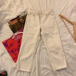 Cropped straight denim